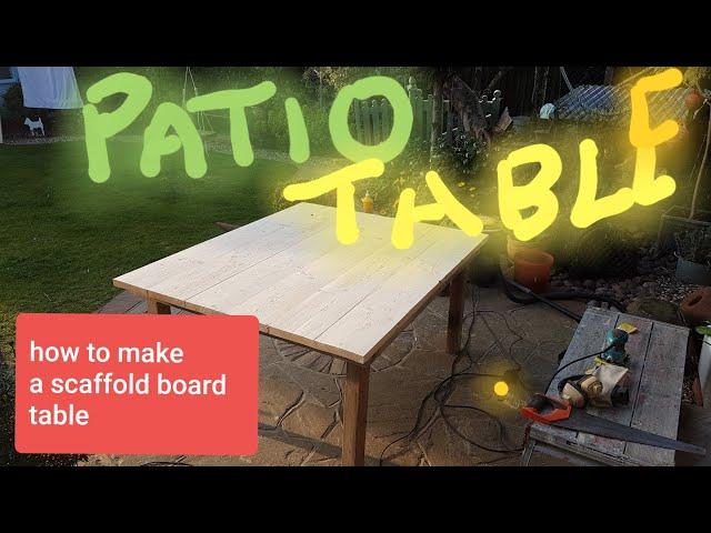 How to make a scaffold board PATIO TABLE