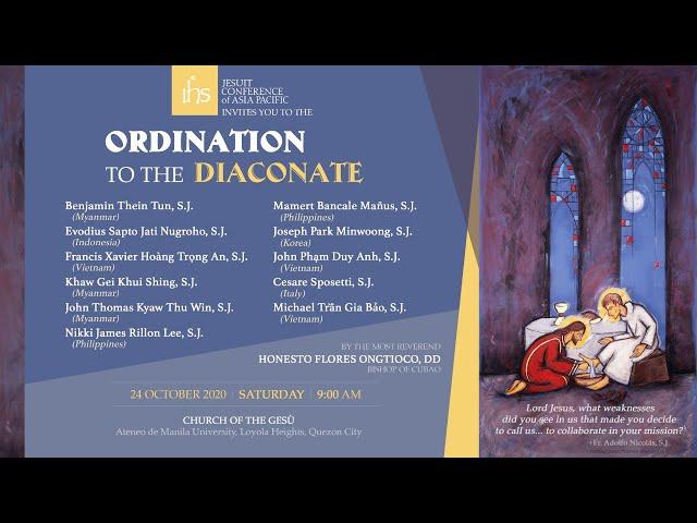 Ordination to the Diaconate | 24 October 2020 | Jesuit Conference of Asia Pacific