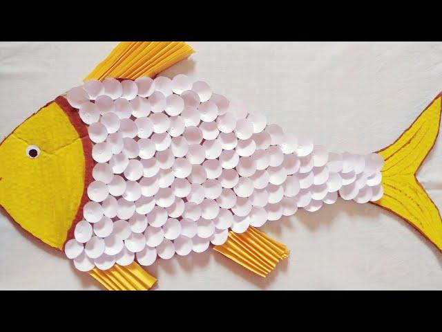 Diy fish craft ideas using colour paper and cardboard #fish craft#pari arts&craft