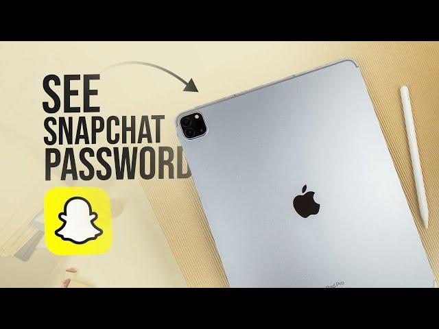 How to See Your Snapchat Password on iPad (tutorial)