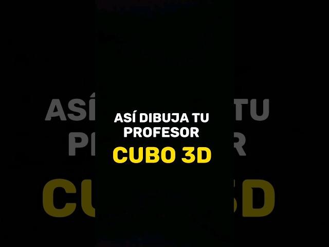  Estudiante VS Profesor  Como Dibujar un CUBO 3D #shortvideo #short #shorts