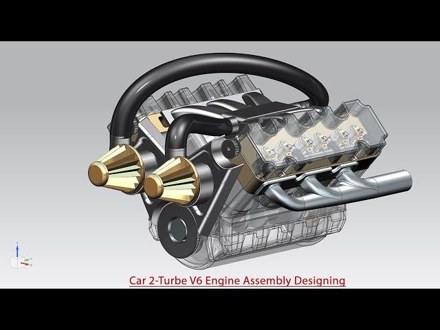 Siemens NX 2212 Tutorial || Car Engine (2Turbo V6) Advanced Assembly Designing (Volume-2)