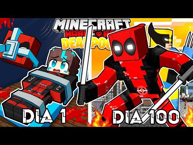 🟥SOBREVIVÍ 100 DÍAS como DEADPOOL en Minecraft HARDCORE!