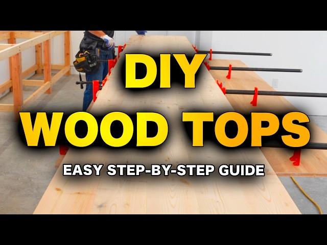 How to Build STUNNING Wood Countertops & Tabletop | EASY Step-by-Step DIY Guide For Beginners!