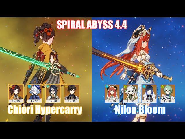 C0 Chiori Hypercarry & C0 Nilou Bloom | Spiral Abyss 4.4 | Genshin Impact