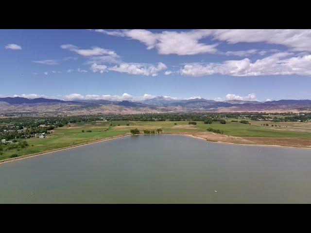 Drone flight over  McIntosh Lake Longmont, CO