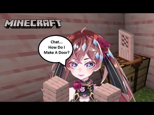 [Glitch Stars Clips] Leah Asimov Learns How To Make Her First Door In Minecraft!!