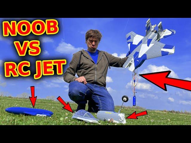 Idiot tries to fly RC edf Jet airplane