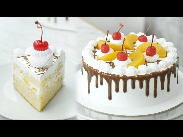 Chantilly & peaches cake w/ the easiest Pastry Cream (Creme Patissiere) | Dasilé