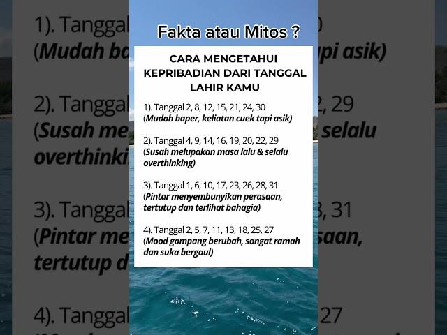 Fakta atau Mitos ? #quotes #motivasi #relationship #katabijak #faktaunik #fakta #psikologi #mitos