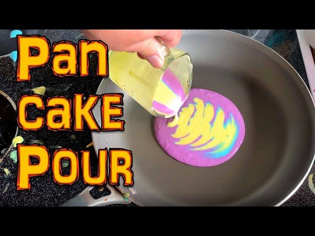 Colorful Pancake Pour - Inspired by Fluid Art Acrylic Paint Pour videos - pancake art