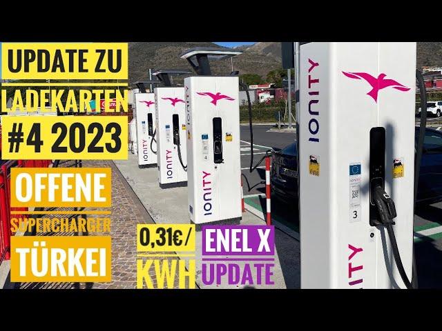 Update Ladetarife & Ladekarten #4 2023 Info zu EnelX Supercharger in der Türkei Elektroauto laden