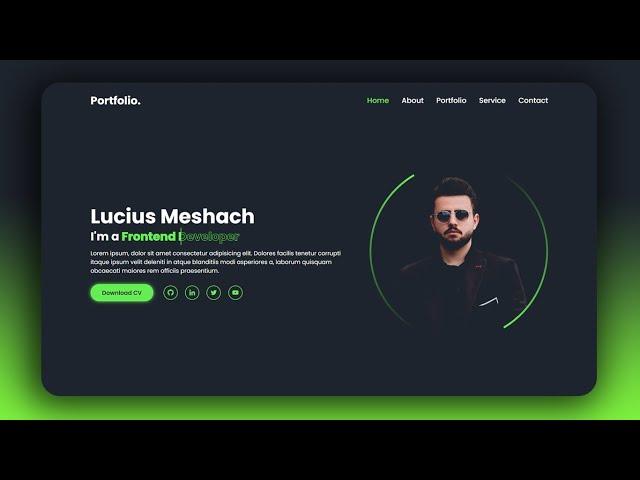 Create A Portfolio Website Using HTML & CSS Only