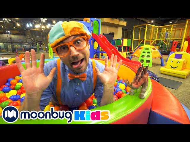 Blippi Visits a Playground | @Blippi | Moonbug Literacy