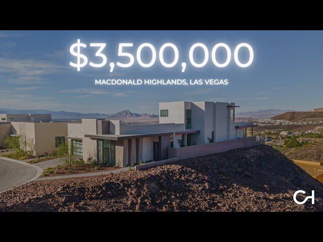 Inside a $3,500,000 LAS VEGAS Modern Home with Golf Course and Mountain Views