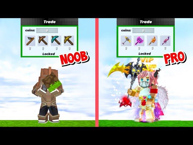 NOOB vs PRO In Trading!! Skyblock - Blockman Go