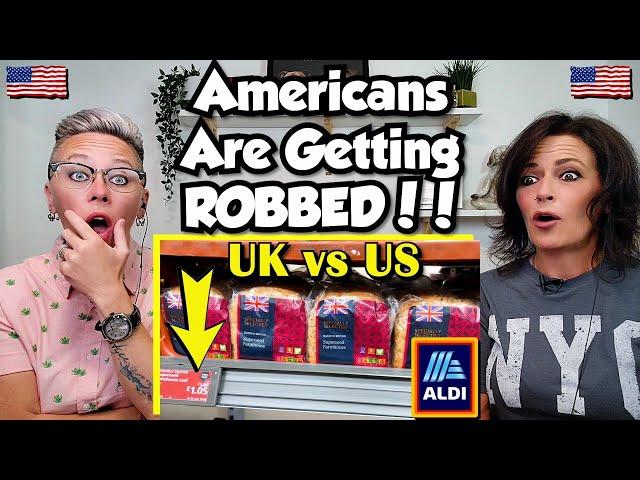 American Couple Reacts: Cost of Groceries: Britain vs America – Comparing ALDI in the UK vs ALDI US!