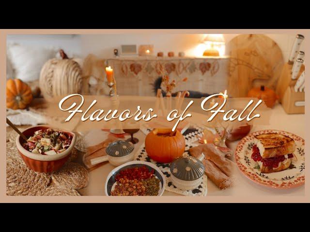 FLAVORS OF FALL | pumpkin spice oatmeal, cranberry turkey sandwich, & sweet potato chowder!