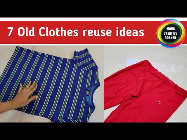 7 New Ideas with old clothes | Best ways to recycle Old Clothes | old clothes reuse ideas