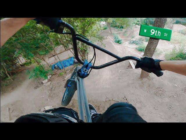 BMX Park Rider Vs. Dirt Jumps (9th Street Trails)