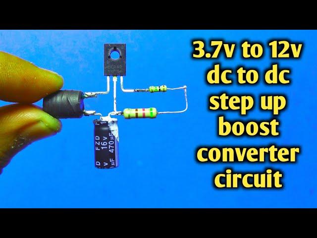 3.7v to 12v | 3.7v to 12v converter circuit | 3.7v to 12v boost converter circuit diagram