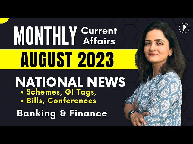 August 2023 Current Affairs | Monthly Current Affairs 2023 by Richa Ma'am | Parcham Classes