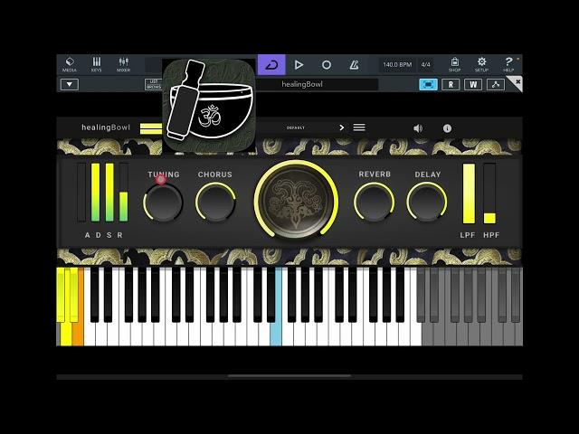 healingBowl - Healing Bowl AUv3 Instrument - Soothing Sounds of Tibet Singing Bowls - iPad Demo