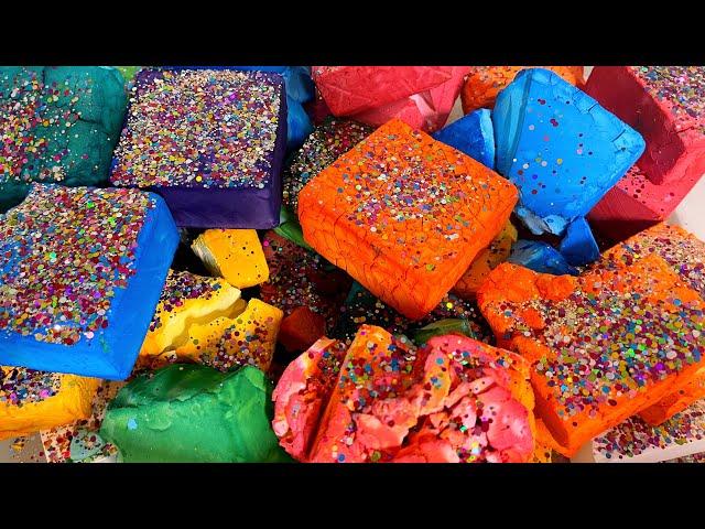 Big Bucket of Dyed BSN Blocks - 20k Q4 Celebration 🩵🩷 | Gym Chalk ASMR | Satisfying Sounds