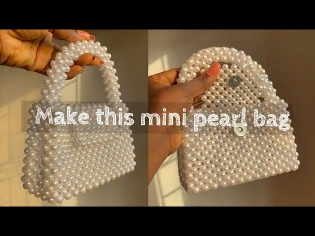 HOW TO MAKE A MINI BALENCIAGA BEADED BAG | FOR BEGINNERS ONLY. 