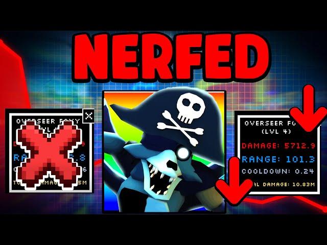 *NEW* OVERSEER FOXY Is Horrible!! *MASSIVE NERF* (Five Nights TD)