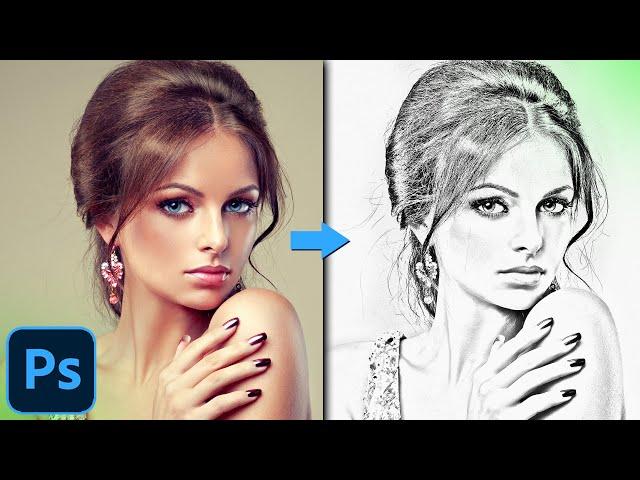 How to convert your Image into A Pencil Sketch in Photoshop 2022 in Hindi I Sketch Effect Photoshop