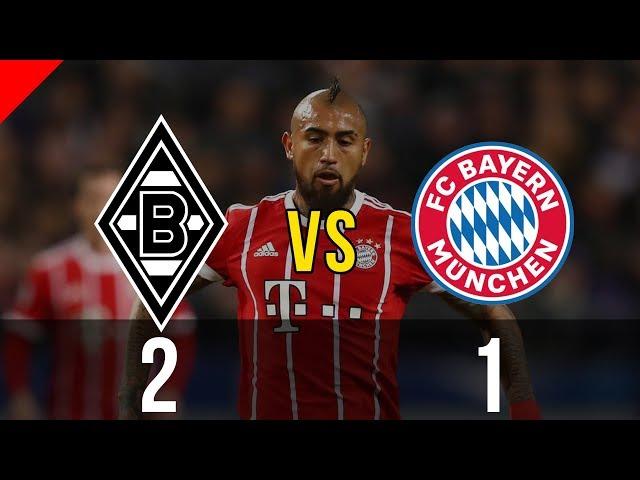 Borussia Mönchengladbach vs Bayern Munich 2 1 highlights and all goals (2017)