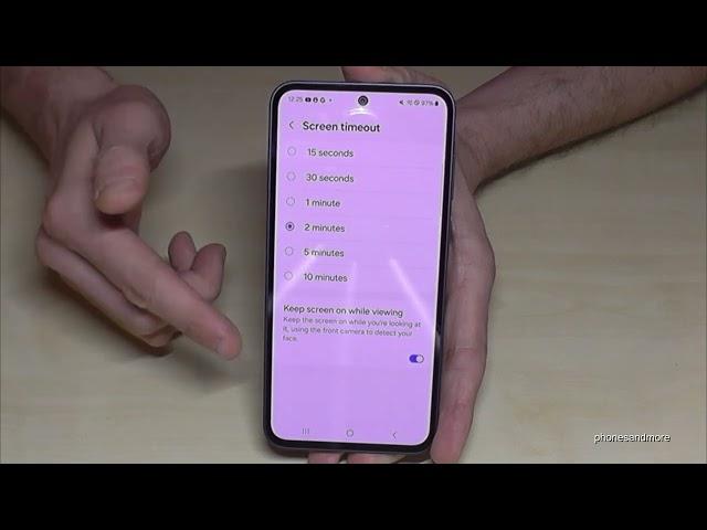 Samsung Galaxy A35 5G: How to set up the time to the Screen Timeout?