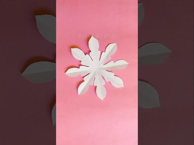 New Design Paper Flower | Flower Making Idea | Easy Paper Flower #diy #flowers #craft #short #video