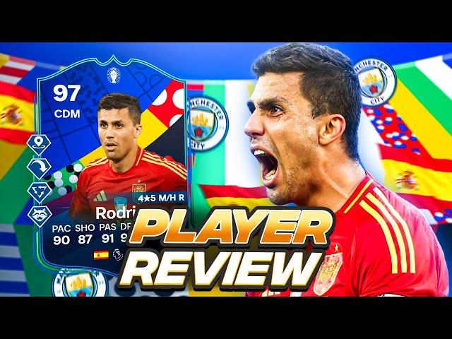 97 UEFA Euro International Stars Rodri SBC PLAYER REVIEW | FC 24 Ultimate Team