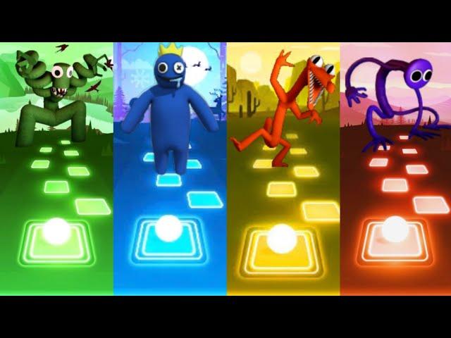 Rainbow Friends - Green vs Blue vs Orange vs Purple | Tiles hop