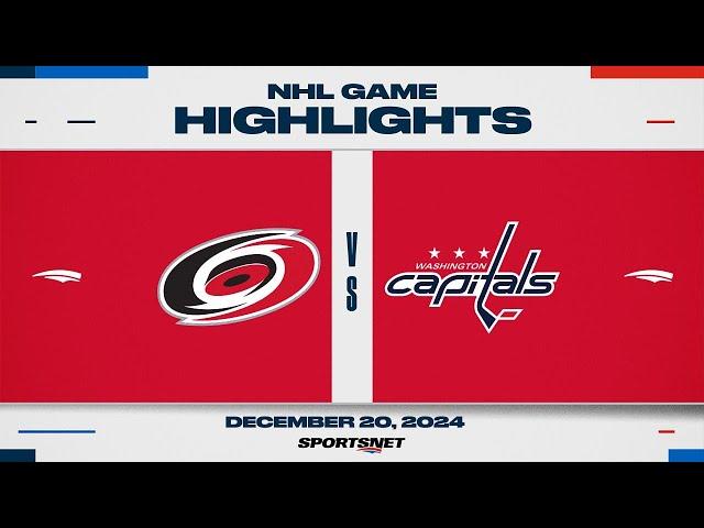 NHL Highlights | Hurricanes vs. Capitals - December 20, 2024