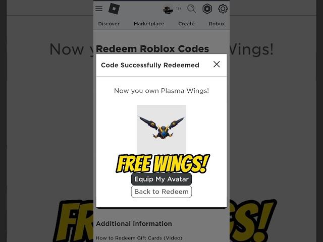 How I got Free Plasma Wings!