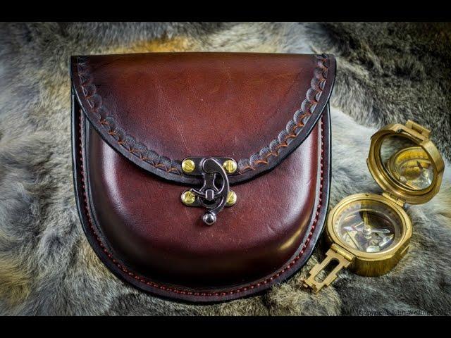 How I make a Large Wet moulded Leather Possibles Belt Pouch