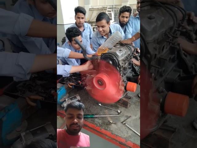 ItI diesel mechanic students practical #automobile  #mechanicalengineering #youtube #students