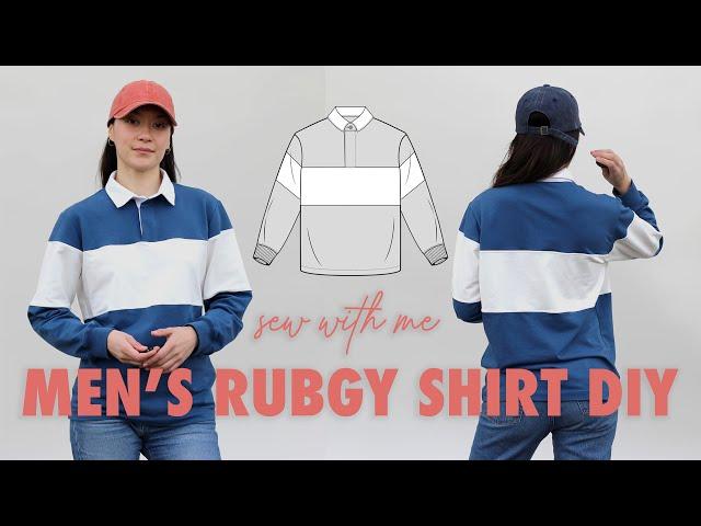 Men's & Unisex Rugby Shirt DIY | How to sew polo shirt - sewing tutorial