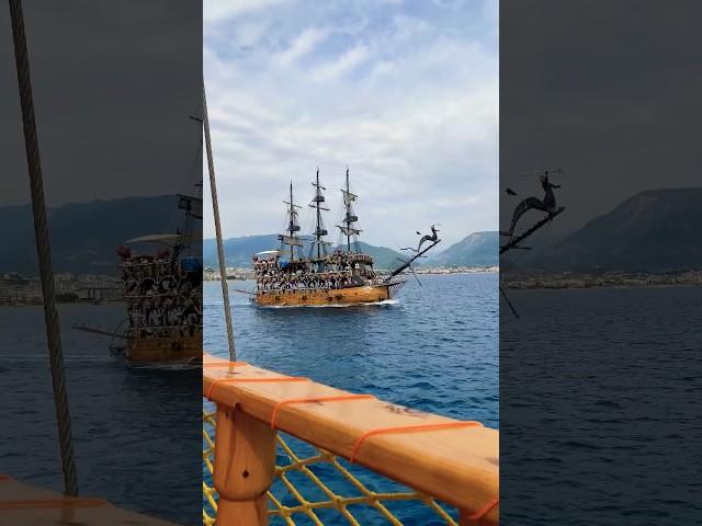 Alanya Turkey Corsair bay The Mediterranean Sea ship #shorts