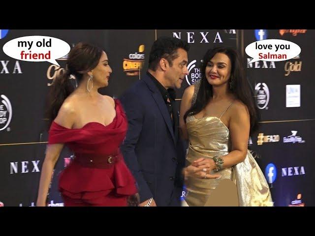 Salman Khan With Her Old Friends Madhuri and Preity Zinta Cute Moments | Iifa Awards 2019