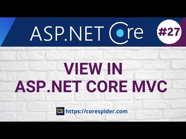 (#27) View in ASP  .Net Core MVC