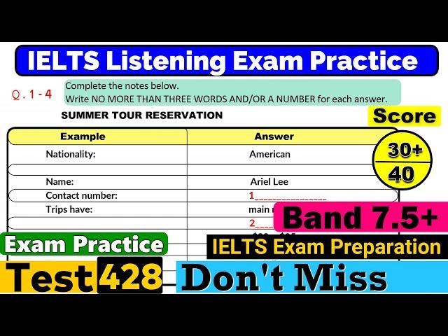IELTS Listening Practice Test 2024 with Answers [Real Exam - 428 ]