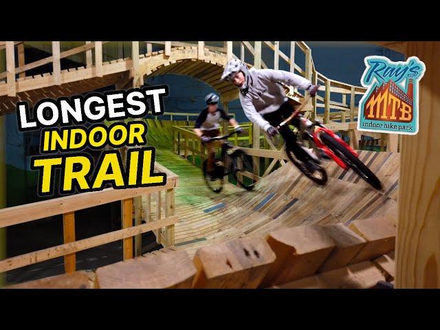 Ridding The Worlds LONGEST Indoor MTB Trail! - Rays Mountain Bike Park