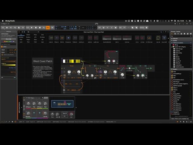 East & West Coast Synthesis inside Bitwig's Polygrid