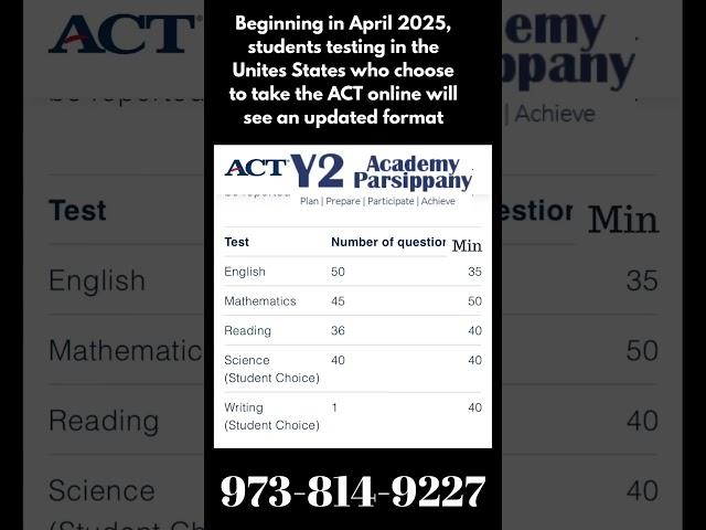 ACT Test is Changing in April 2025 #digitalsat #nj #parsippanynj #nj #highschool @TheACTTest