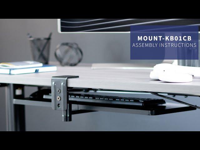 MOUNT-KB01CB Single Clamp Rotating Keyboard Tray Assembly by VIVO