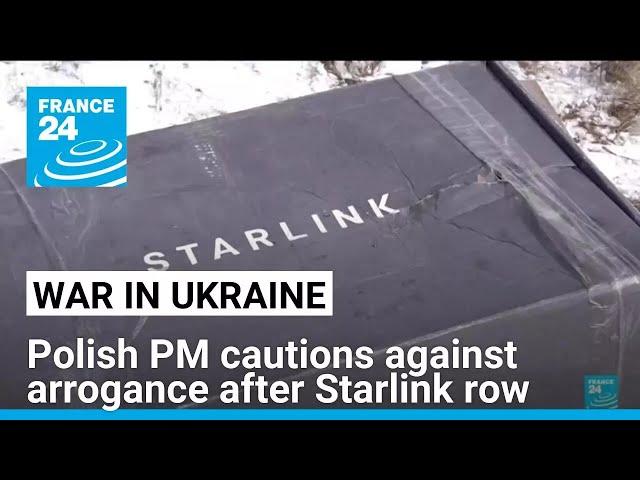 Polish PM Tusk cautions 'friends' against arrogance after Starlink spat • FRANCE 24 English